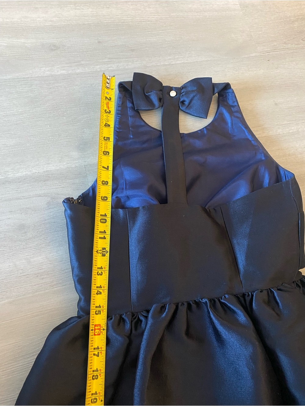 kate spade Black Satin Halter Bow-Back Mini Dress - Picture 10 of 12